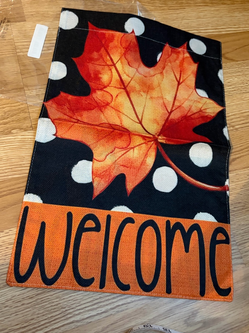 Fall Welcome Maple Leaf Garden Flag (12" x 18")